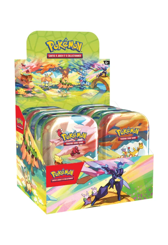 display de mini tins pokemon magnifique paldea