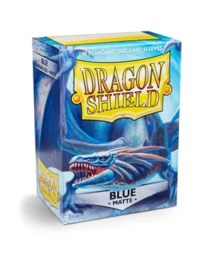 paquet de 100 sleeves dragon shield blue matte