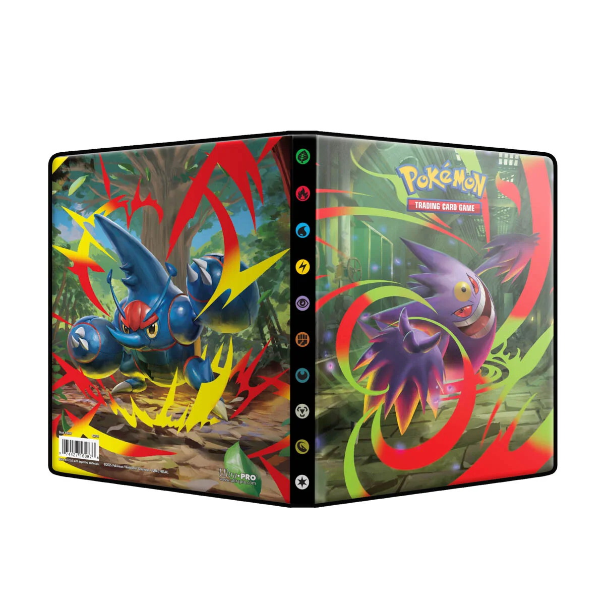 Classeur Pokémon de la marque Ultra Pro au format 4-Pocket sur le thème de la série Flammes Fantasmagoriques (ME02)