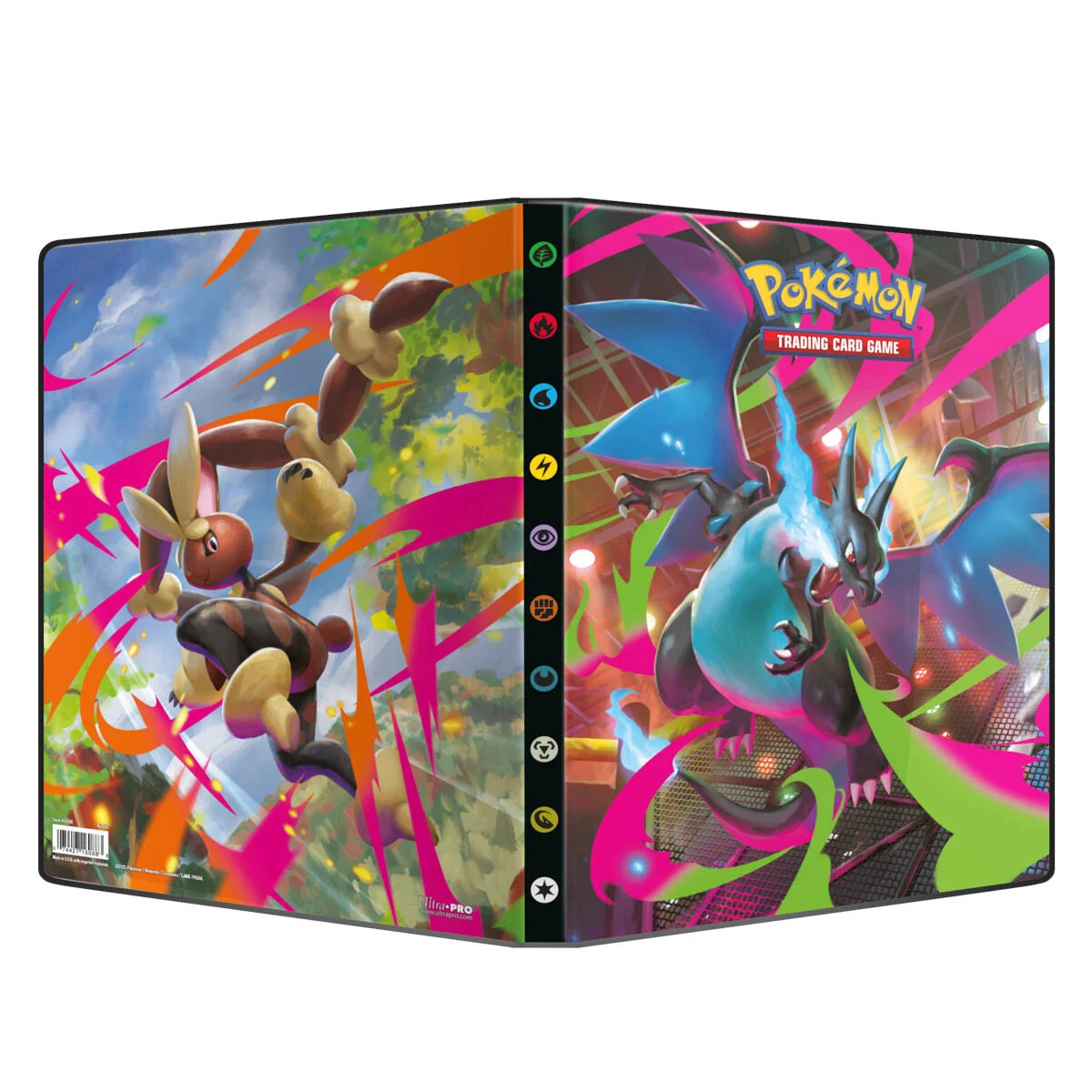Classeur Pokémon de la marque Ultra Pro au format 9-Pocket sur le thème de la série Flammes Fantasmagoriques (ME02)