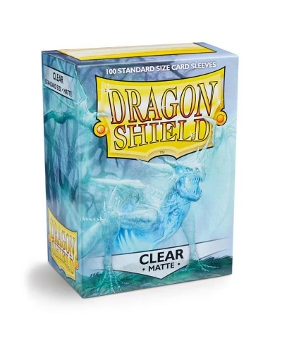 Paquet de 100 sleeves dragon shield transparent matte