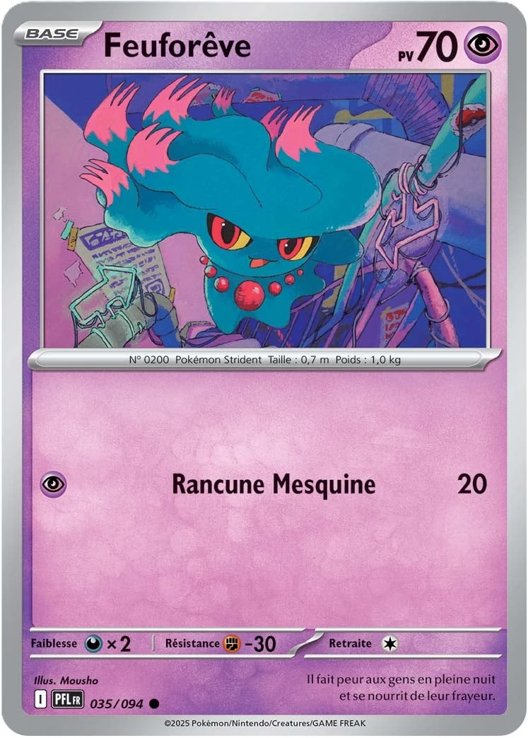carte Pokémon Feuforêve commune provenant de la série ME02 : Flammes Fantasmagoriques