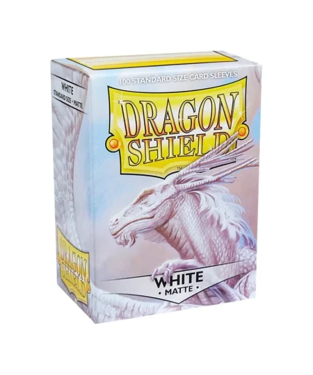 Paquet de 100 sleeves Dragon Shield - White Matte