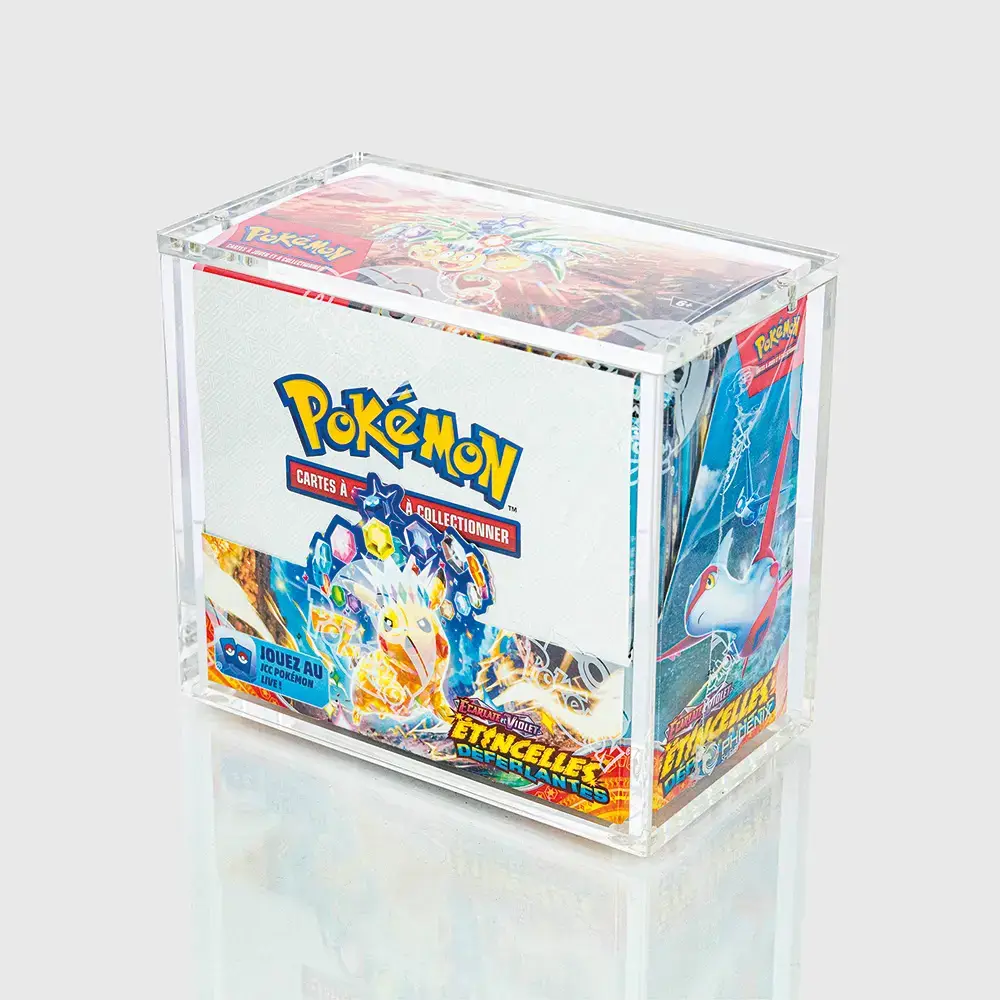 protection acrylique pour display Pokémon de la marque phoenix shield