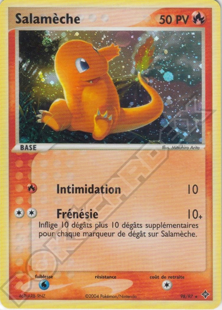 carte pokémon secrète salamèche de ex dragon