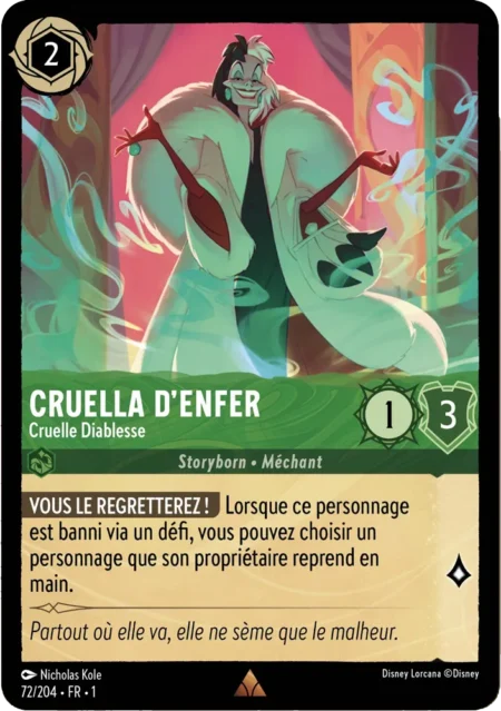 Cruella d’enfer (Cruelle Diablesse) 72/204