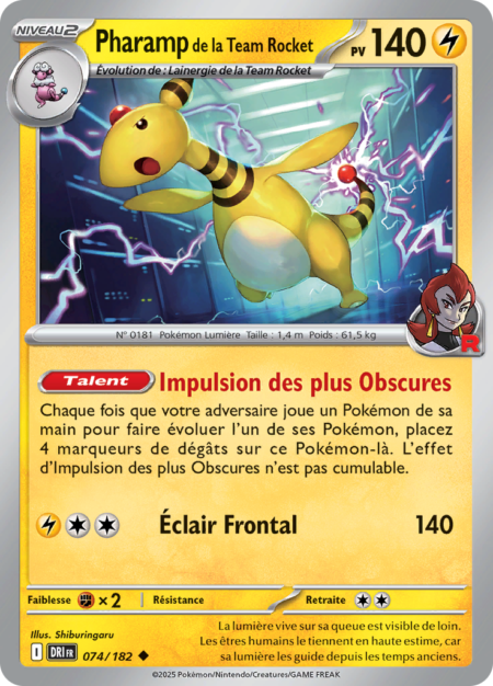 Pharamp de la Team Rocket 074/182