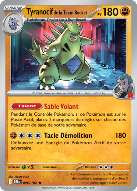 Tyranocif de la Team Rocket 096/182