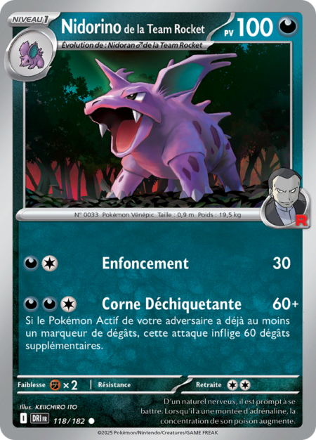 Nidorino de la Team Rocket 118/182