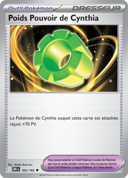 Poids Pouvoir de Cynthia 162/182