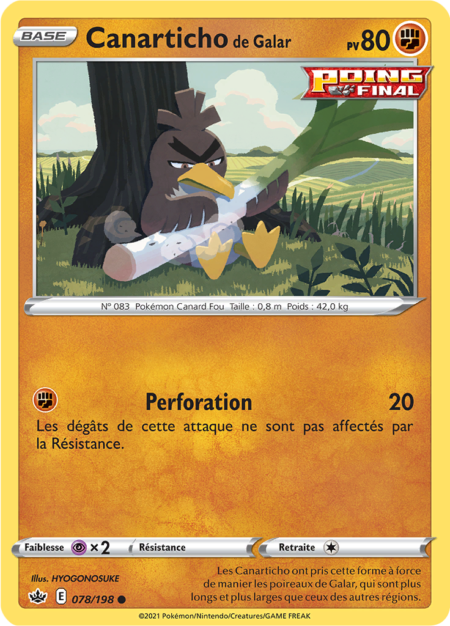 Canarticho de Galar 078/198