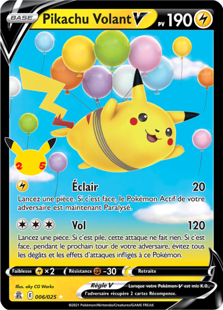 Pikachu Volant 006/025