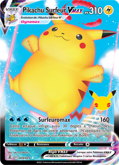 Pikachu Surfeur 009/025