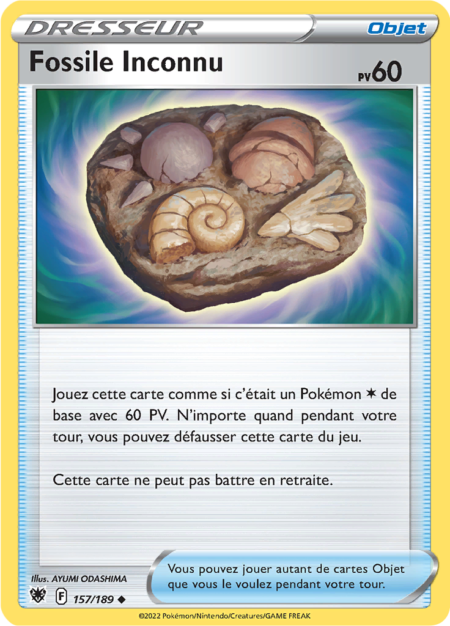 Fossile Inconnu 157/189