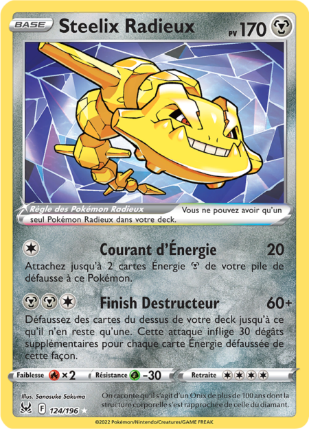 Steelix Radieux 124/196