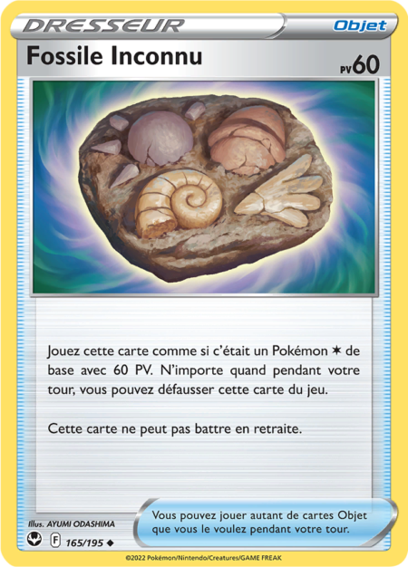 Fossile Inconnu 165/195