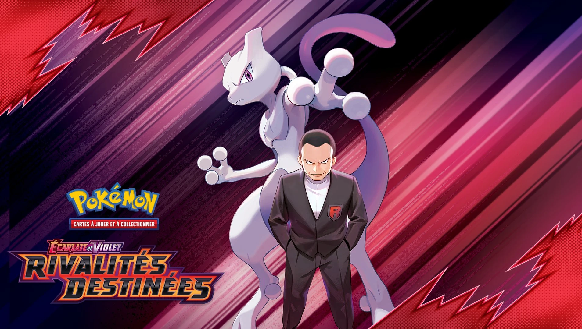 bannière de la nouvelle série de cartes pokémon EV10 : destined rivals