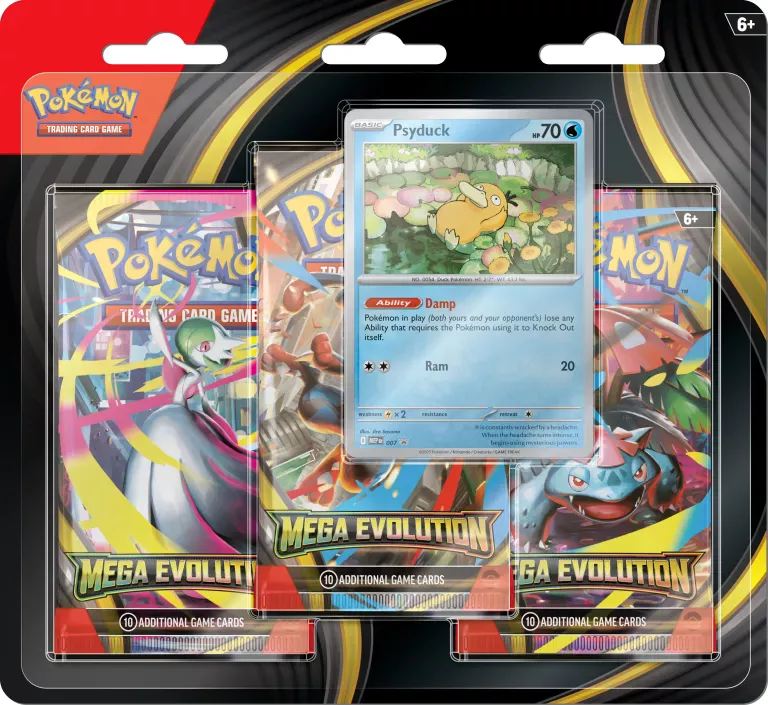 tripack pokemon de la série Méga-Évolution (carte promotionnelle Psykokwak)