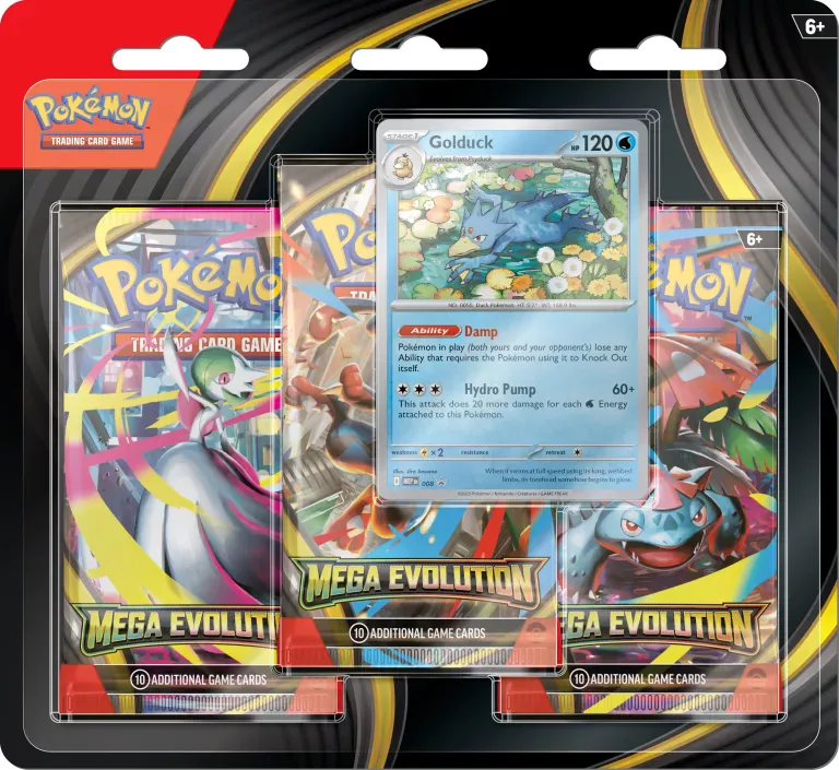 tripack pokemon de la série Méga-Évolution (carte promotionnelle Akwakwak)