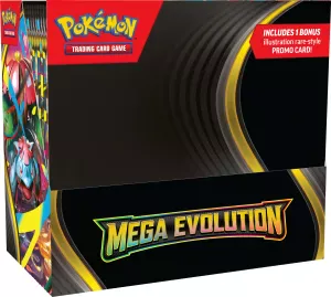 display pokemon de la série Méga-Évolution contenant une carte box topper