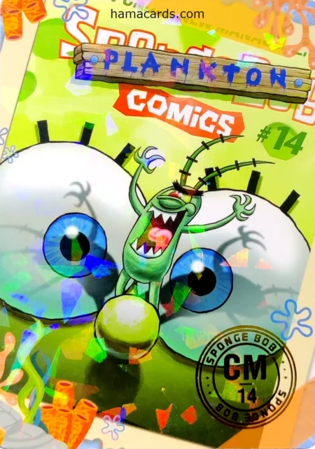 carte comics n°14 provenant de la display bob l'éponge anniversaire série 1