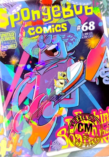 carte comics n°68 provenant de la display bob l'éponge anniversaire série 1