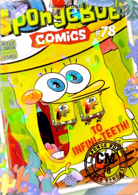 carte comics n°78 provenant de la display bob l'éponge anniversaire série 1