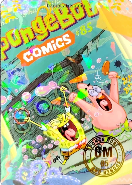 carte comics n°85 provenant de la display bob l'éponge anniversaire série 1