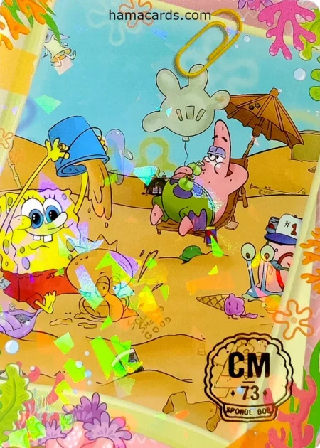 carte bob l'éponge comics n°73 provenant de la display anniversaire série 2