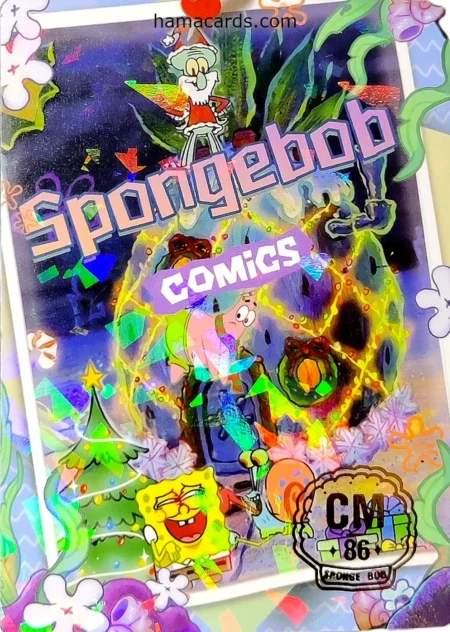 carte bob l'éponge comics n°86 provenant de la display anniversaire série 2