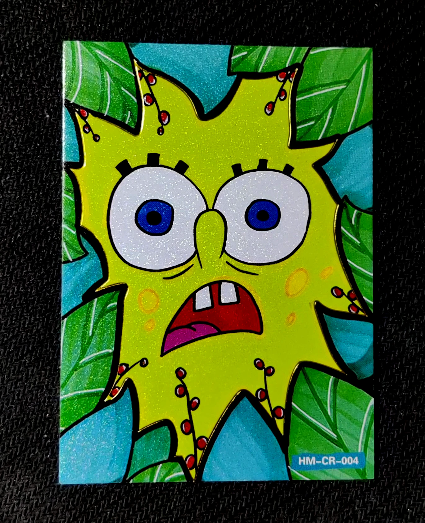 carte ultra rare CR n°04 provenant du TCG Bob L'Éponge Premium (série 1)