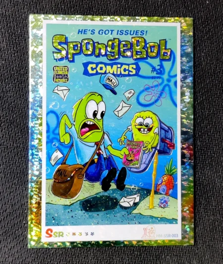 carte holographique SSR n°03 provenant du TCG Bob L'Éponge Premium (série 1)