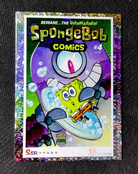 carte holographique SSR n°04 provenant du TCG Bob L'Éponge Premium (série 1)