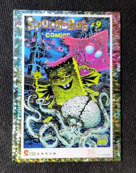 carte holographique SSR n°09 provenant du TCG Bob L'Éponge Premium (série 1)