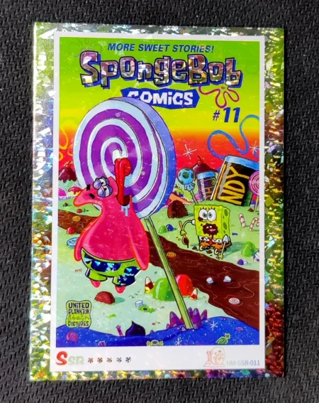 carte holographique SSR n°11 provenant du TCG Bob L'Éponge Premium (série 1)