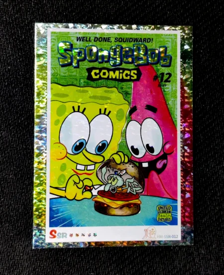 carte holographique SSR n°12 provenant du TCG Bob L'Éponge Premium (série 1)