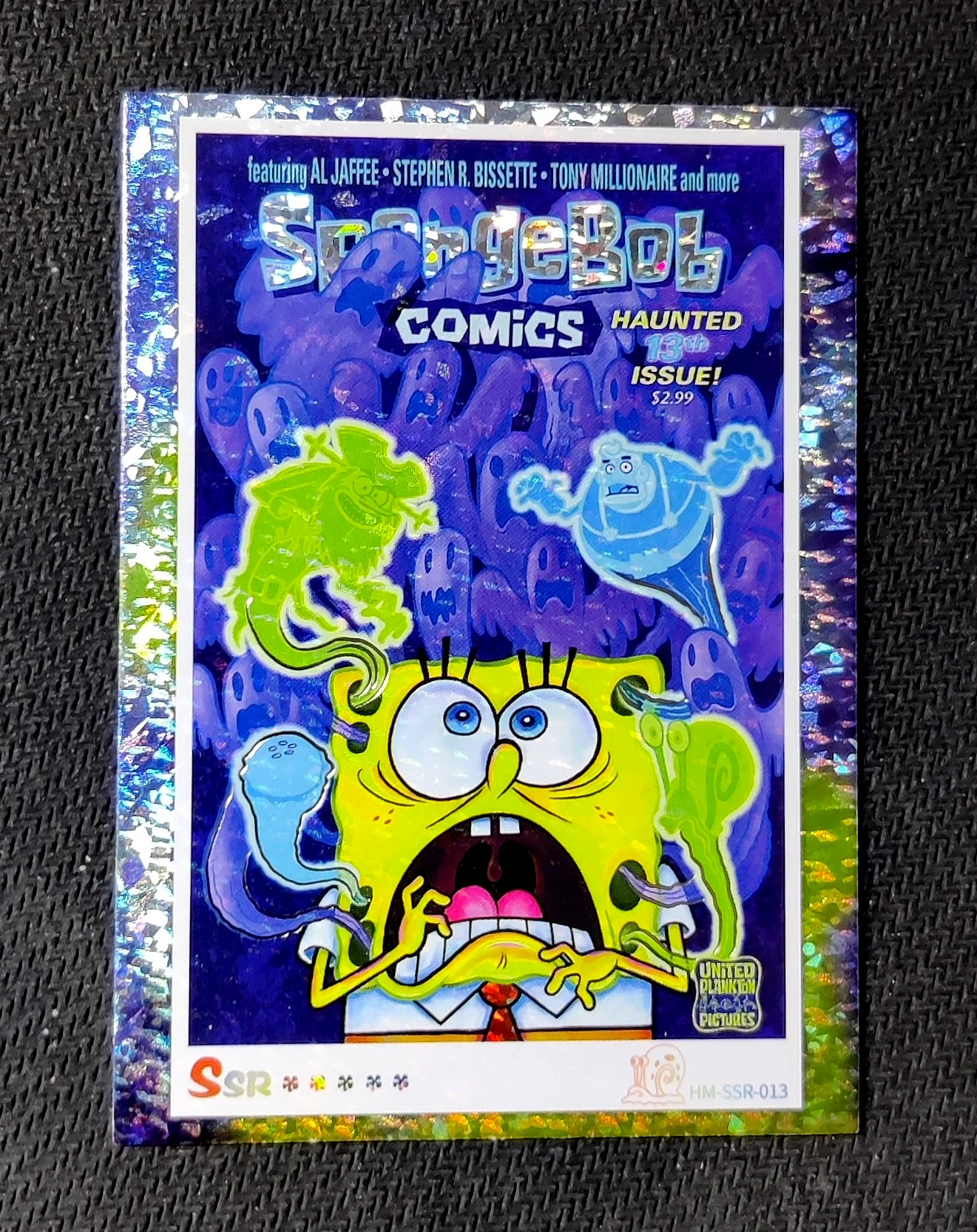 carte holographique SSR n°13 provenant du TCG Bob L'Éponge Premium (série 1)