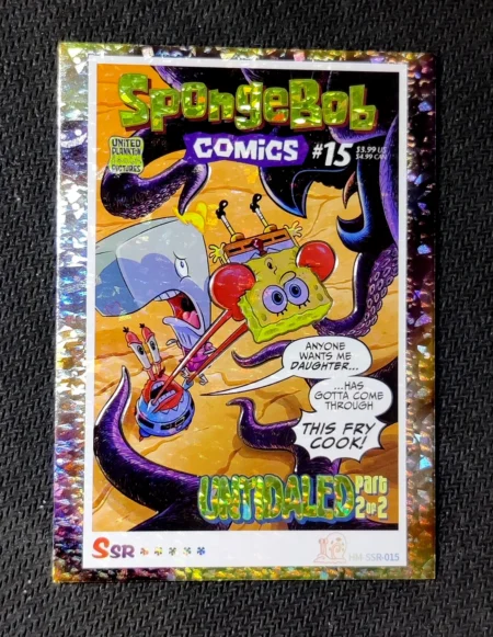 carte holographique SSR n°15 provenant du TCG Bob L'Éponge Premium (série 1)