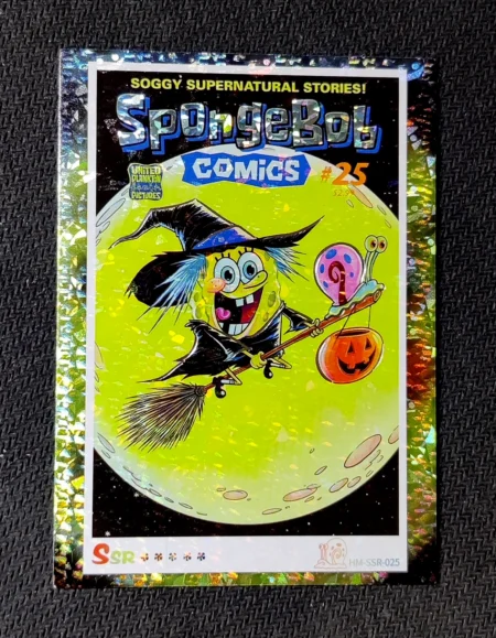 carte holographique SSR n°25 provenant du TCG Bob L'Éponge Premium (série 1)