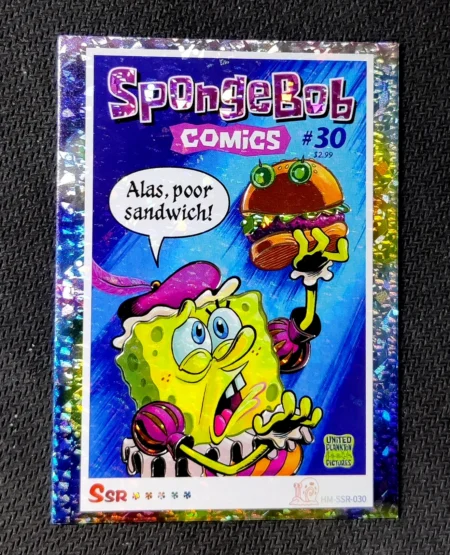 carte holographique SSR n°30 provenant du TCG Bob L'Éponge Premium (série 1)