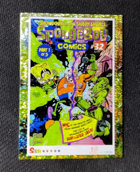carte holographique SSR n°32 provenant du TCG Bob L'Éponge Premium (série 1)