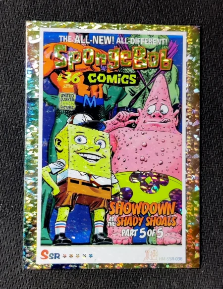carte holographique SSR n°36 provenant du TCG Bob L'Éponge Premium (série 1)
