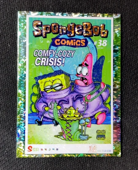 carte holographique SSR n°38 provenant du TCG Bob L'Éponge Premium (série 1)