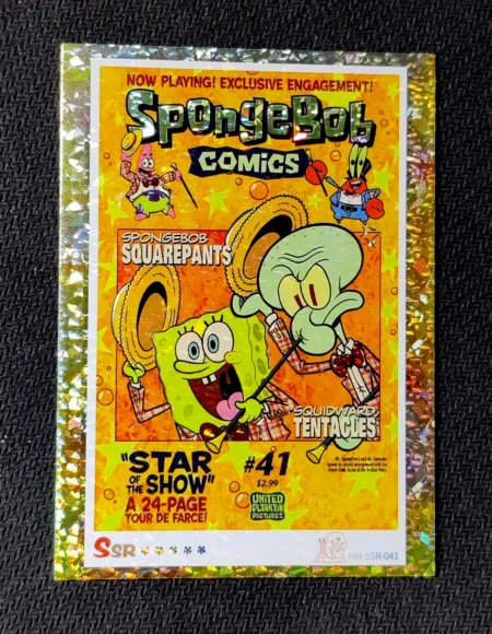 carte holographique SSR n°41 provenant du TCG Bob L'Éponge Premium (série 1)