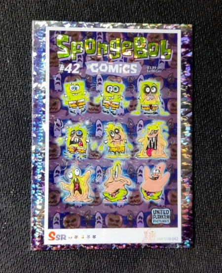 carte holographique SSR n°42 provenant du TCG Bob L'Éponge Premium (série 1)