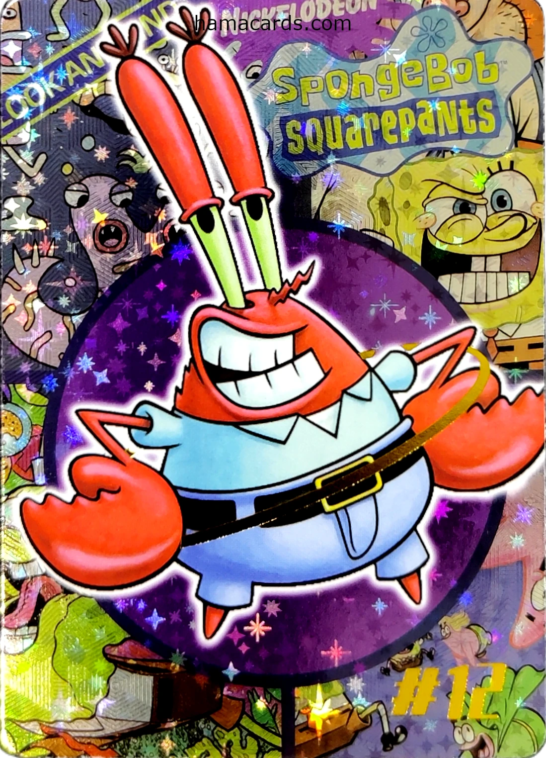 carte full art n°12 provenant de la display bob l'éponge anniversaire série 1