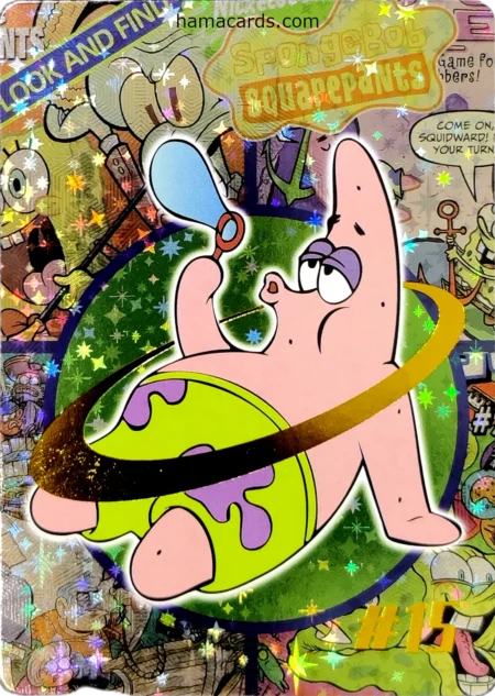carte full art n°15 provenant de la display bob l'éponge anniversaire série 1