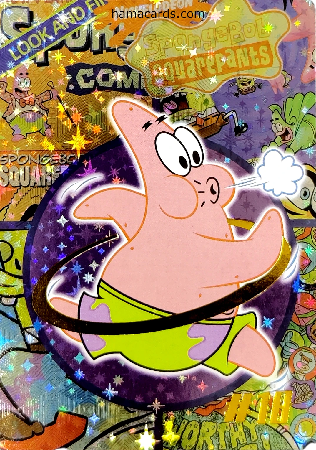 carte full art n°18 provenant de la display bob l'éponge anniversaire série 1