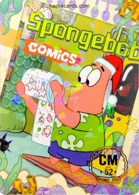 carte comics n°52 provenant de la display bob l'éponge anniversaire série 2