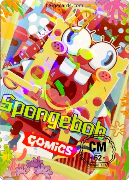 carte comics n°62 provenant de la display bob l'éponge anniversaire série 2